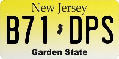 NJ license plate B71DPS
