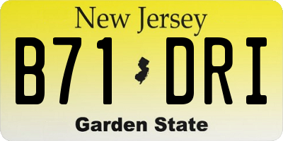 NJ license plate B71DRI