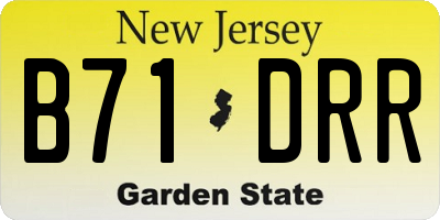 NJ license plate B71DRR