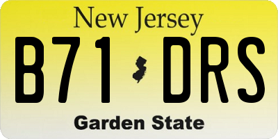NJ license plate B71DRS
