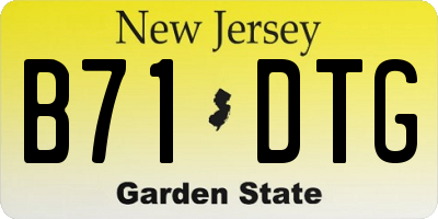 NJ license plate B71DTG