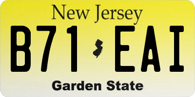 NJ license plate B71EAI