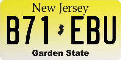 NJ license plate B71EBU