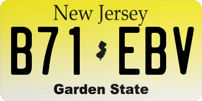 NJ license plate B71EBV
