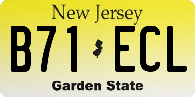 NJ license plate B71ECL