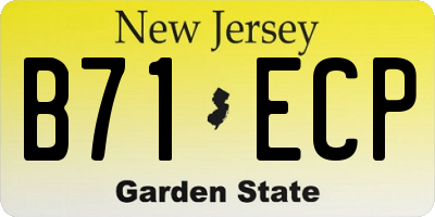 NJ license plate B71ECP