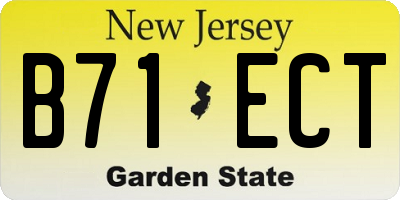 NJ license plate B71ECT