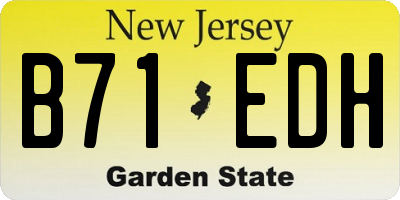 NJ license plate B71EDH