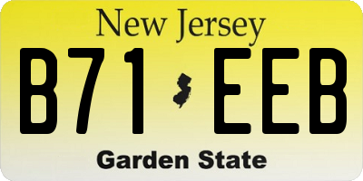 NJ license plate B71EEB