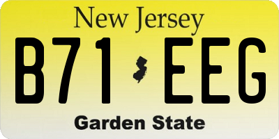 NJ license plate B71EEG