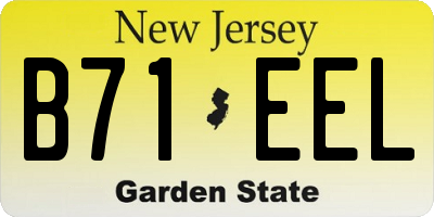 NJ license plate B71EEL