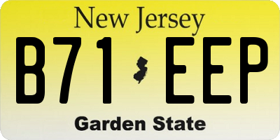 NJ license plate B71EEP