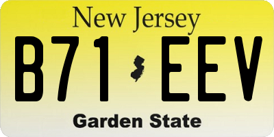 NJ license plate B71EEV