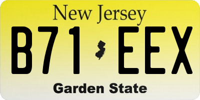 NJ license plate B71EEX