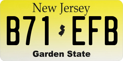 NJ license plate B71EFB