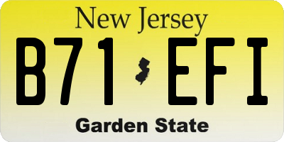 NJ license plate B71EFI