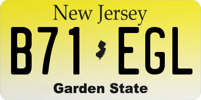 NJ license plate B71EGL