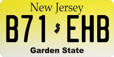 NJ license plate B71EHB