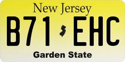 NJ license plate B71EHC
