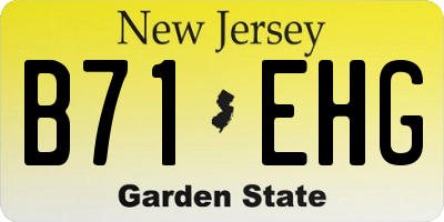 NJ license plate B71EHG