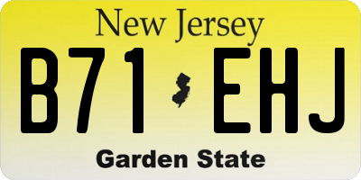 NJ license plate B71EHJ
