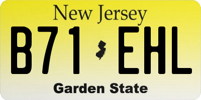 NJ license plate B71EHL