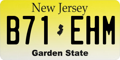 NJ license plate B71EHM
