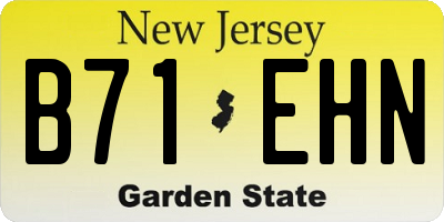 NJ license plate B71EHN
