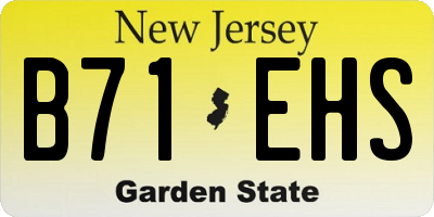 NJ license plate B71EHS