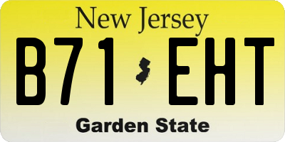 NJ license plate B71EHT