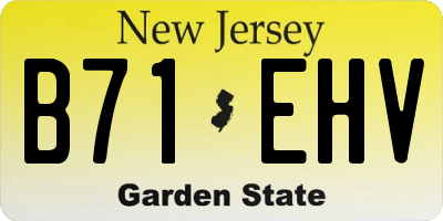 NJ license plate B71EHV