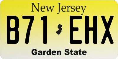 NJ license plate B71EHX