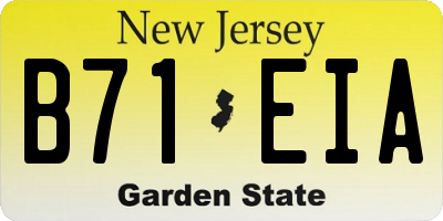 NJ license plate B71EIA