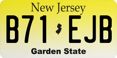 NJ license plate B71EJB