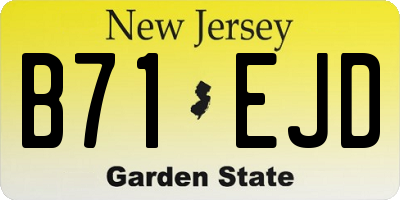NJ license plate B71EJD