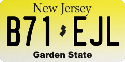 NJ license plate B71EJL