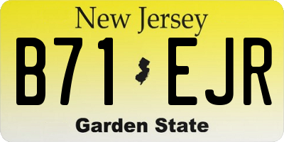 NJ license plate B71EJR