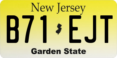 NJ license plate B71EJT