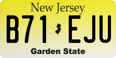 NJ license plate B71EJU