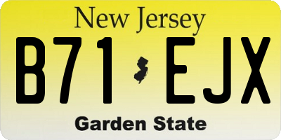 NJ license plate B71EJX