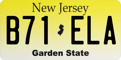 NJ license plate B71ELA