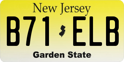 NJ license plate B71ELB
