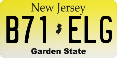 NJ license plate B71ELG