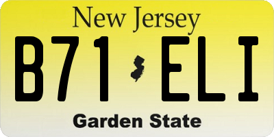 NJ license plate B71ELI