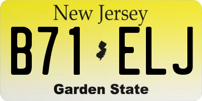 NJ license plate B71ELJ