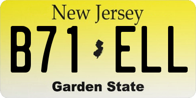 NJ license plate B71ELL