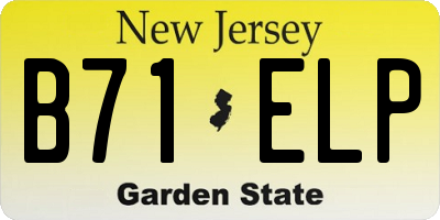 NJ license plate B71ELP