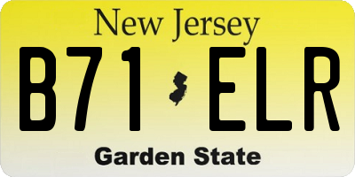 NJ license plate B71ELR