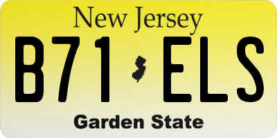 NJ license plate B71ELS