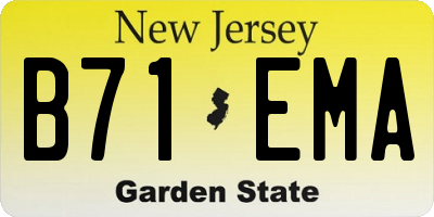 NJ license plate B71EMA